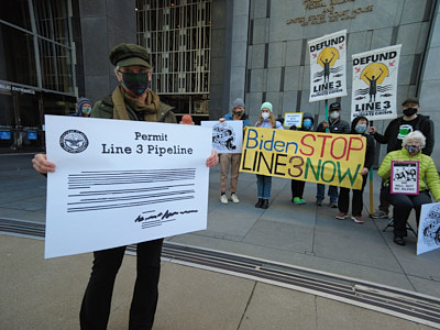 Stop Line 3 Protest @ SF Federal Building:December 14, 2021